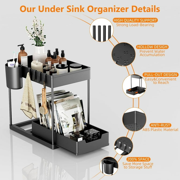 Under Sink Organizer Deals (Great for Bathroom, Kitchen, & More)