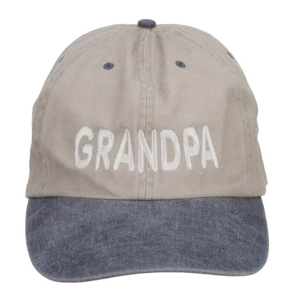 Grandpa Embroidered Big Washed Cap - Putty Navy XL-3XL