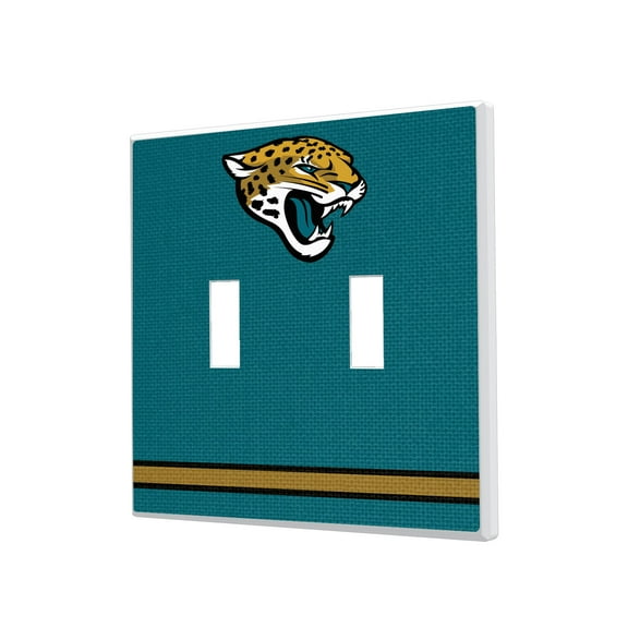 Jacksonville Jaguars Stripe Double Toggle Light Switch Plate