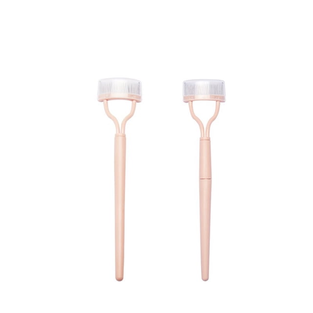 Peine de acero plegable con aguja para pestañas, cepillo de acero de semiarco, peine portátil para pestañas, cepillo para cejas, herramientas de belleza