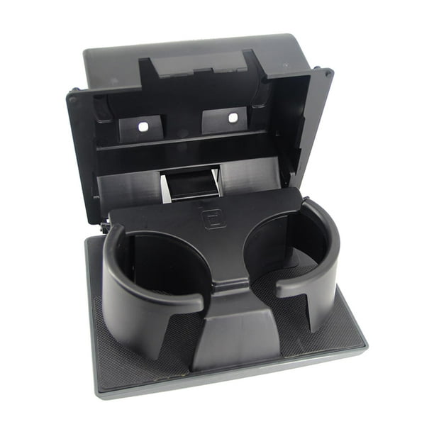 Kenally Portavasos para consola central, divisor de inserción, caja de almacenamiento de botellas de fácil instalación, contenedor de bebidas, Automoción decorativa y accesorios Negro Kenally VI002474-02B