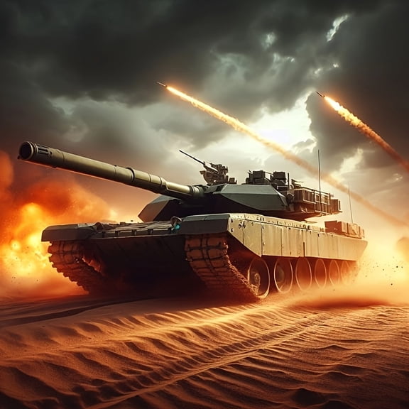 Diamond Painting Kits for Adults Tactical Tank Desert Scene Full Drill DIY Diamond Art for Adults Beginners Picture Art Crystal Painting for Home Wall Decor