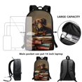 thumbnail image 4 of Jeiento Football Abstract Fire Backpack Set with Lunch Box and Pencil Case School Bag Rucksack Casual Daypack Girls Knapsack Set of 3 Pack Cute Orca Purse, 4 of 7