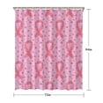 thumbnail image 5 of Pink Breast Cancer Ribbon Floral Pattern Shower Curtain 72"x84" ,Bathroom Decorative Shower Curtains Set with 12 Hooks,Modern Waterproof Washable Shower Curtain, 5 of 6