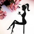 thumbnail image 4 of Piezas de tacones altos para Mujer Yuxing decoración para tarta de cumpleaños Negro, 4 of 5
