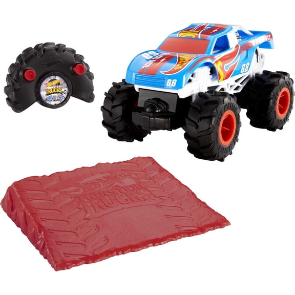 Hot Wheels R/C Monster Trucks Race Ace 1:24 Scale, Remote-Control Toy