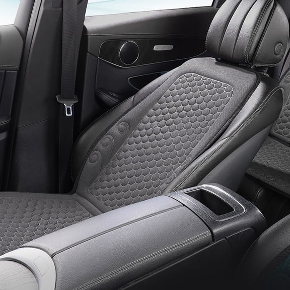 FEOLGEHLY Conjoined Front Car Seat Covers, Faux Leather Car Seat Protector Universal fit for Most Cars SUVs and Trucks Water Proof Seat Protector Gray