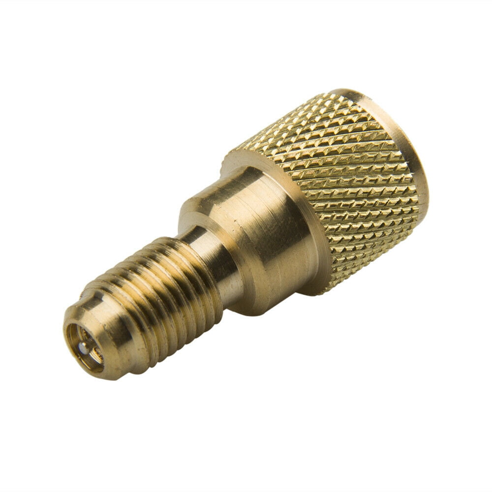 Freon Fitting Brass Value for 134a Refrigerant Tank Wadoy R134a Adapter AC Fittings 1/4 Male to 1/2 Female 