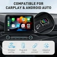 thumbnail image 2 of Wireless CarPlay Adapter for iPhone Android, 2025 Upgraded Mini USB Wireless for Apple Car Play Adapter, 2 in 1 Bluetooth Carplay Plug and Play for Car (Black-A), 2 of 7