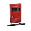 Universal UNV39912 0.7 mm. Medium Comfort Grip Retractable Gel Pen - Black Ink, Clear/Black Barrel (1-Dozen)