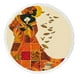 GCKG Femme Africaine Ronde Serviette de Plage Tapis Plage Châle Couverture de Plage avec des Glands Tapis de Yoga – image 1 sur 3