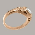 thumbnail image 3 of LBG British Made 10k Rose Gold Synthetic Cubic Zirconia Unisex Statement Ring - 33 size options - Size 11.5, 3 of 6