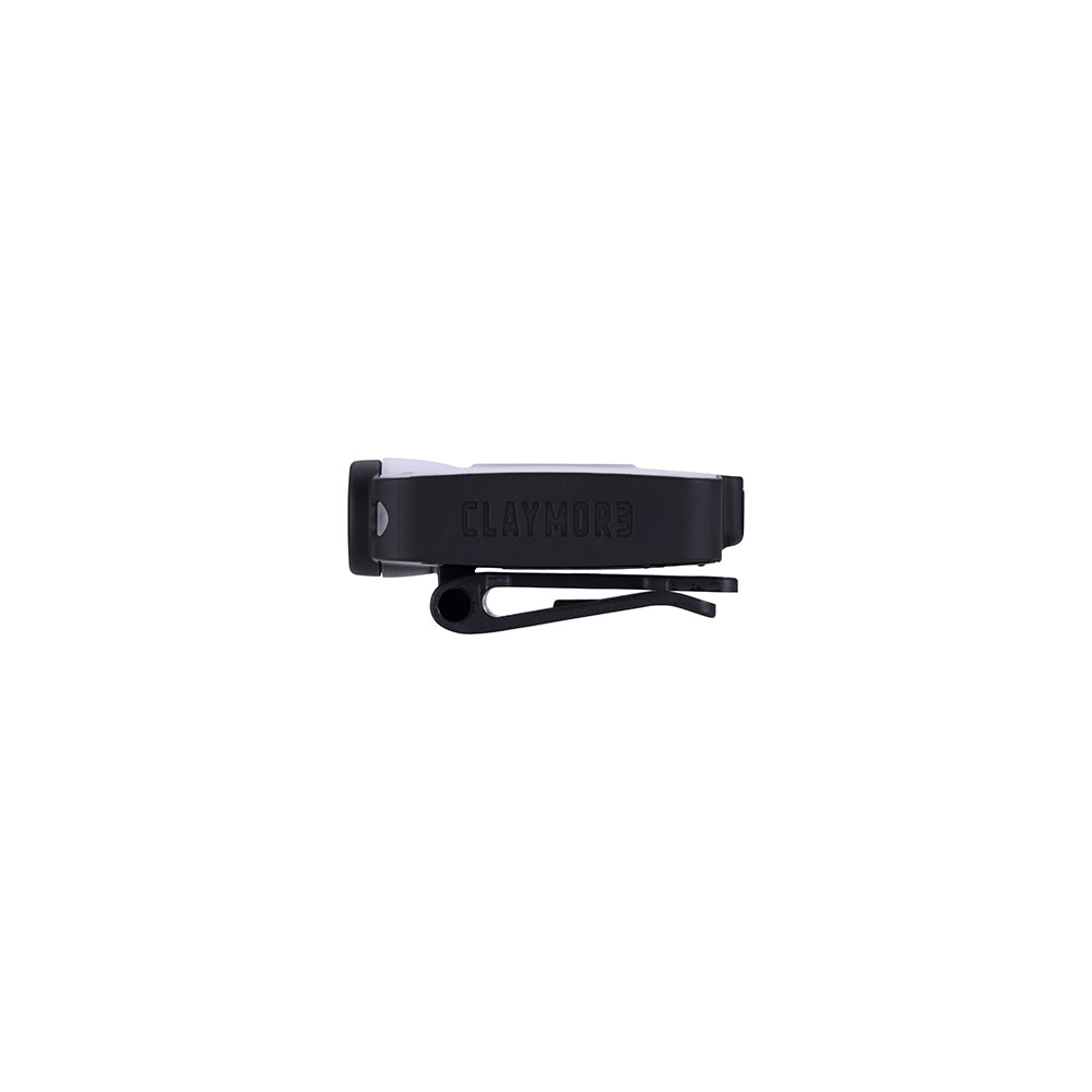 Claymore Capon 40B (Black) - LED Rechargeable Clip-On Cap Headlamp, Lightweight Hat Light for Camping, Running, Hiking, Emergency & Industrial Use, Waterproof, USB-C, Up to 12 Hours of Battery Life.
