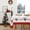 Christmas Ribbon, variant on Christmas Tablecloth 60"x84" Water Resistant Polyester Table Cloth with Bell Print Ideal for Indoor Kitchen Holiday Décor