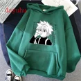 thumbnail image 3 of Hunter X Hunter Killua Zoldyck-Sudadera con capucha de los 90 para hombre, ropa de calle Unisex con estampado de ojo de Diablo, Anime, Hisoka Kawaii, Manga, 3 of 5