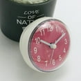 thumbnail image 4 of Mini suction cup wall clock bathroom anti-fog waterproof clock kitchen bathroom clockPink:;:;, 4 of 7
