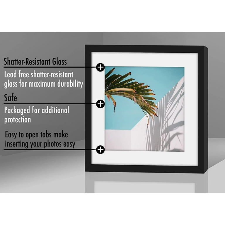 Americanflat 8x8 Picture Frame In Black - Thin Border Frame