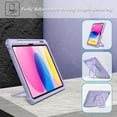 thumbnail image 4 of Fintie Case for iPad (A16) 11th Generation 11 Inch (2025), iPad 10th Gen 10.9 Inch (2022), [Tuatara Magic Ring] 360 Degree Rotating Stand Shockproof Rugged Cover w/ Screen Protector,Lilac Purple, 4 of 11