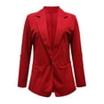 thumbnail image 2 of Weikingp Womens Blazer, Women'S Solid Colour Lapel Pocket Suit Jacket Blazers for Women Business Casual Blazers for Women Red M, 2 of 8