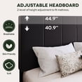 thumbnail image 4 of Einfach Full Size Bed Frame, Upholstered Platform Bed with Height Adjustable Headboard, Easy Assembly, Noise-Free, Black, 4 of 6