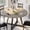 Gray, variant on Round Dining Table Set for 4, 5-Piece Kitchen Table and Chairs for 4, 42.1'' Round Dining Room Table Set with 4 Chairs, Space Saving Dining Table with Wood Base for Kitchen, Living Room