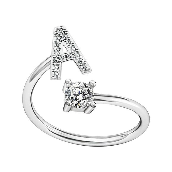 TIMIFIS Rings Knuckle Stacking Rings Women's Fashion Opening Ring Couple Ring Opening Letter Ring Jewelry Rings for Women;Teen Girls;Man - Summer