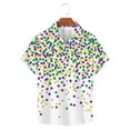 thumbnail image 6 of Feancey Holiday Sales Today Big and Tall Hawaiian Shirts for Men Mardi Gras Beach Party Shirt Short Sleeve Trendy Mask Print Button Down Shirts Novelty Holiday Hawaii Shirt Multicolor 5XL, 6 of 6