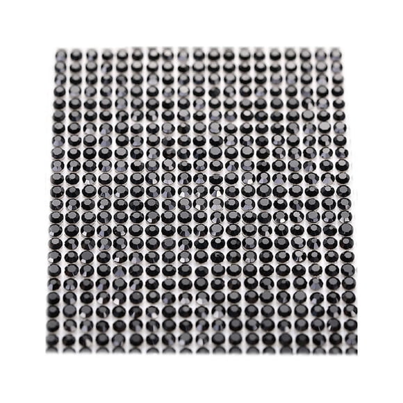 Toystoory Cinta de diamantes de imitación de cristal, accesorios de ropa, pegatina, práctico con aspecto brillante, cinta negra de 8 lados Type3 NO3