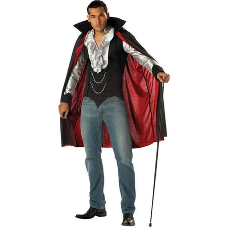 California Costumes Cool Vampire Men great quick and easy vampire costume with attached vest and cape., Style CC01067LG