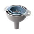 thumbnail image 1 of 4 in 1 Multi-function Funnel household kitchen tool Set Wide Mouth Plastic Funnel Filter Oil Pot Liquids Pour Household Kitchen Tool, 1 of 9