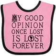 thumbnail image 3 of Inktastic Jane Austen Good Opinion Quote Girls Baby Bib, 3 of 4
