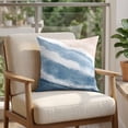 thumbnail image 4 of Pillow Covers 20x20 Set of 2, Summer Ocean Square Throw Pillow Covers for Couch/Sofa/Living Room, Coastal Sea Waves Beach Ombre Blue Decorative Soft Pillowcases for Couch Throw Pillows, 4 of 9