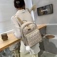 thumbnail image 4 of Mochila Oxford para mujer, mochila grande con cremallera, mochila de viaje grande a la moda (blanco), 4 of 6
