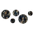 thumbnail image 3 of Designart "Emerald Grandeur In Gold Floral Marble" Abstract Round Wall Art Set Of 5 - Gold Glam Office Room Wall Art Set, 3 of 6