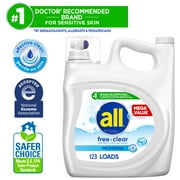 all Free Clear Liquid Laundry Detergent, 184.5 oz, 123 Loads
