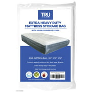 TRU Lite Mattress Storage Bag - SEALABLE Mattress Bag for Moving - Heavy Duty Extra Thick 4 Mil Plastic - Fits Standard, Extra Long, Pillow Top Sizes - King Size