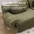 thumbnail image 5 of 118" Modular Cloud Sectional Sofa with Ottoman, Curved Modern Couch with Deep Seat, Compression Fabric Sectional Sofa for Living Room, Green, 5 of 8