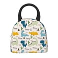 thumbnail image 3 of Vsdgher Insulated Lunch Bag Simple Bento Cooler Bag Lunch Tote Bag , Suitable for picnics, school, work (Childish Dinosaur Print ), 3 of 5