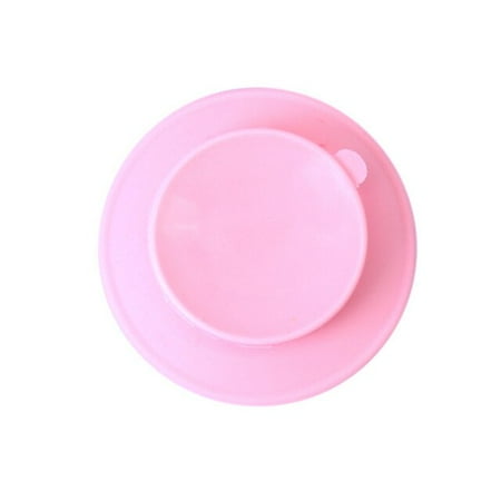 

QWZNDZG Baby Dishes Silicone Plate Suction Tray Antislip Mini Mat Toddler Placemat Children Kids Food Feeding Bowl base suction cup pad