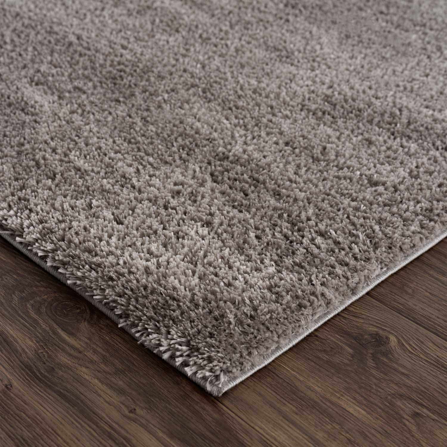 Hauteloom Heavenly Solid Shag Area Rug for Living Room Bedroom - High Pile Fluffy Carpet - Soft Shaggy Cozy Plush Rug - Grey, Dark Gray - 2' x 3'