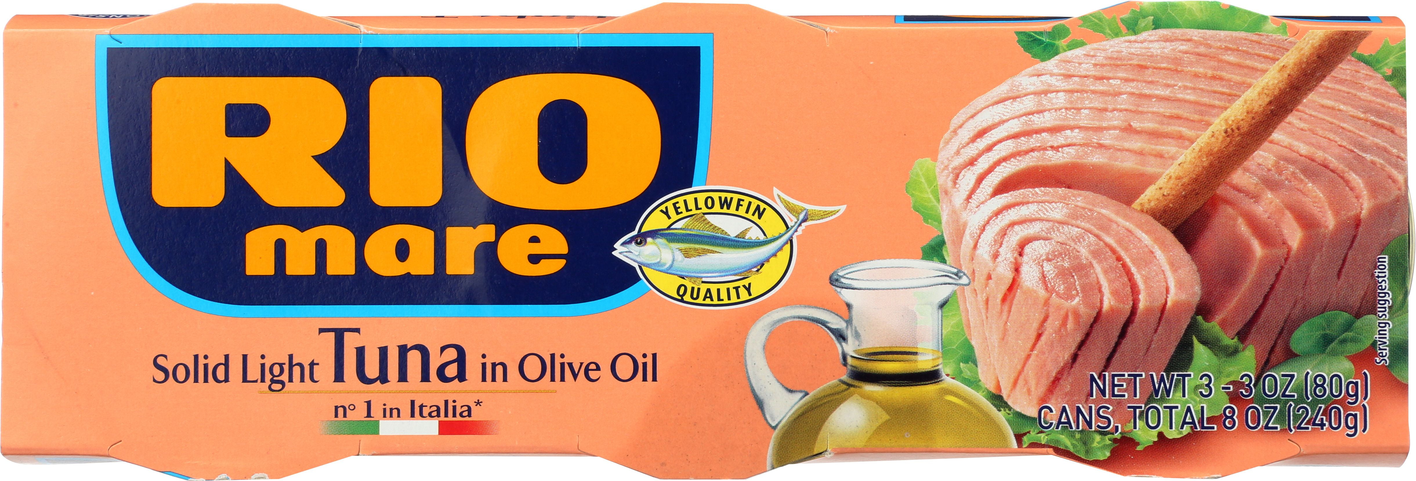 Rio Mare Tuna in Olive Oil Three 80 g (3 oz) cans, 8 oz (240 g) pack