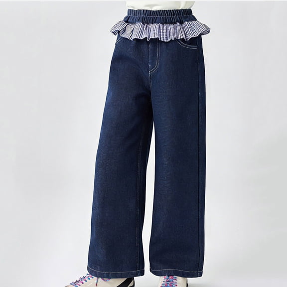 Avtoify Girls Pants Children's Solid Color Outdoor Versatile Sanitary Pants Bellbottom Pants Casual Pants Fashion