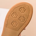 thumbnail image 3 of Gyujnb Sandals Fashion Rhinestone Woven Strap Back Zipper Open Toe Flat Casual Shoes (Little Girls,Big Girls),9.5, 3 of 4