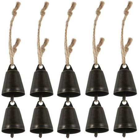 

Yuangui 10Pcs Vintage Rustic Bells Wind Chime Bells Wall Hanging Decor DIY Craft Supplies