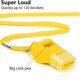 thumbnail image 2 of Silbato de 3 piezas con cordón y agarre para la boca, silbatos deportivos súper ruidosos, perfectos para entrenadores, árbitros, emergencias (amarillo), 2 of 4