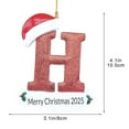 thumbnail image 3 of Mecorevxz Christmas Letter Ornament 2025,Letter Personalized Christmas Indoor for Christmas Tree Ornaments Pendant Hanging Decorations, DIY Hanging Christmas Ornaments (H), 3 of 7