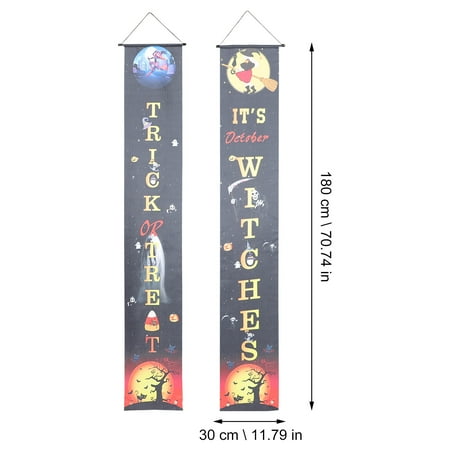 

1 Set Halloween Hanging Banner Front Door Porch Signs Door Decor Halloween Supplies