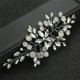 thumbnail image 1 of Nvzi Horquillas para el pelo de boda con flores para novias, peinetas con perlas de cristal, pinzas para el pelo, accesorios para el pelo de boda dorados, joyas plateadas, 1 of 4