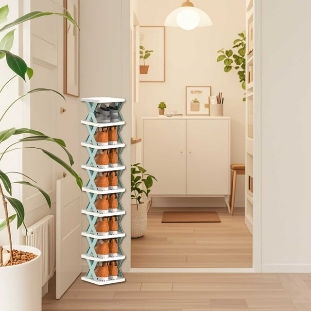 Space-Saving 9-Tier Shoe Rack for Entryway Closet Bedroom Durable Sturdy Shelving Unit with -Compartment Design for Easy Organization