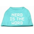 thumbnail image 1 of Nerd Is The Word Screen Print Shirt Aqua S (10), 1 of 1